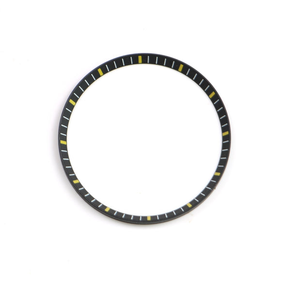 SKX007/SRPD Chapter Ring: Black with Yellow Marker